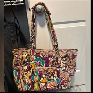 Vera Bradley Plum Crazy (Retired) Travel Tote